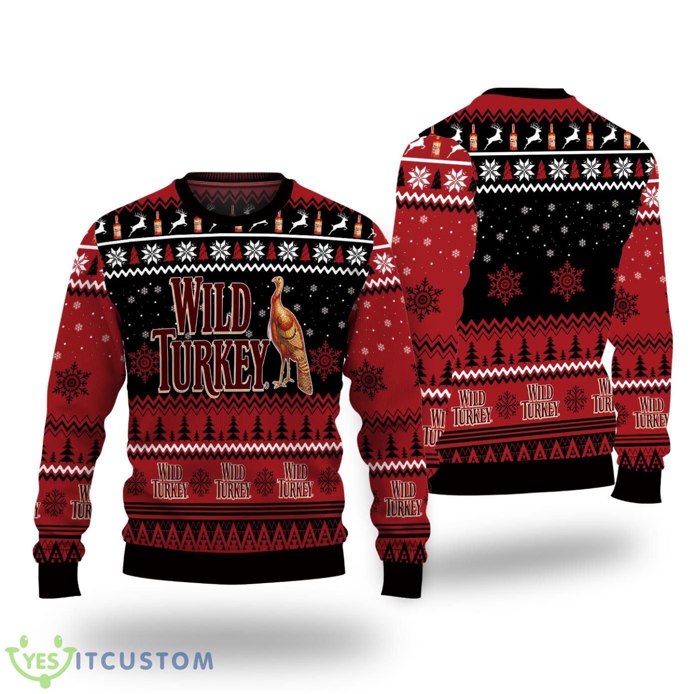 Wild Turkey Ugly Christmas Sweater 3 Wild Turkey Ugly Christmas Sweater Product Photo 1