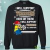 Wofford Terriers Minion Ugly Christmas Sweaters Support Here Or There All Christmas Sweatshirts Product Photo 1