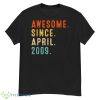 14 Years Old Awesome Since April 2009 14th Birthday T Shirt - G500 Men’s Classic T-Shirt