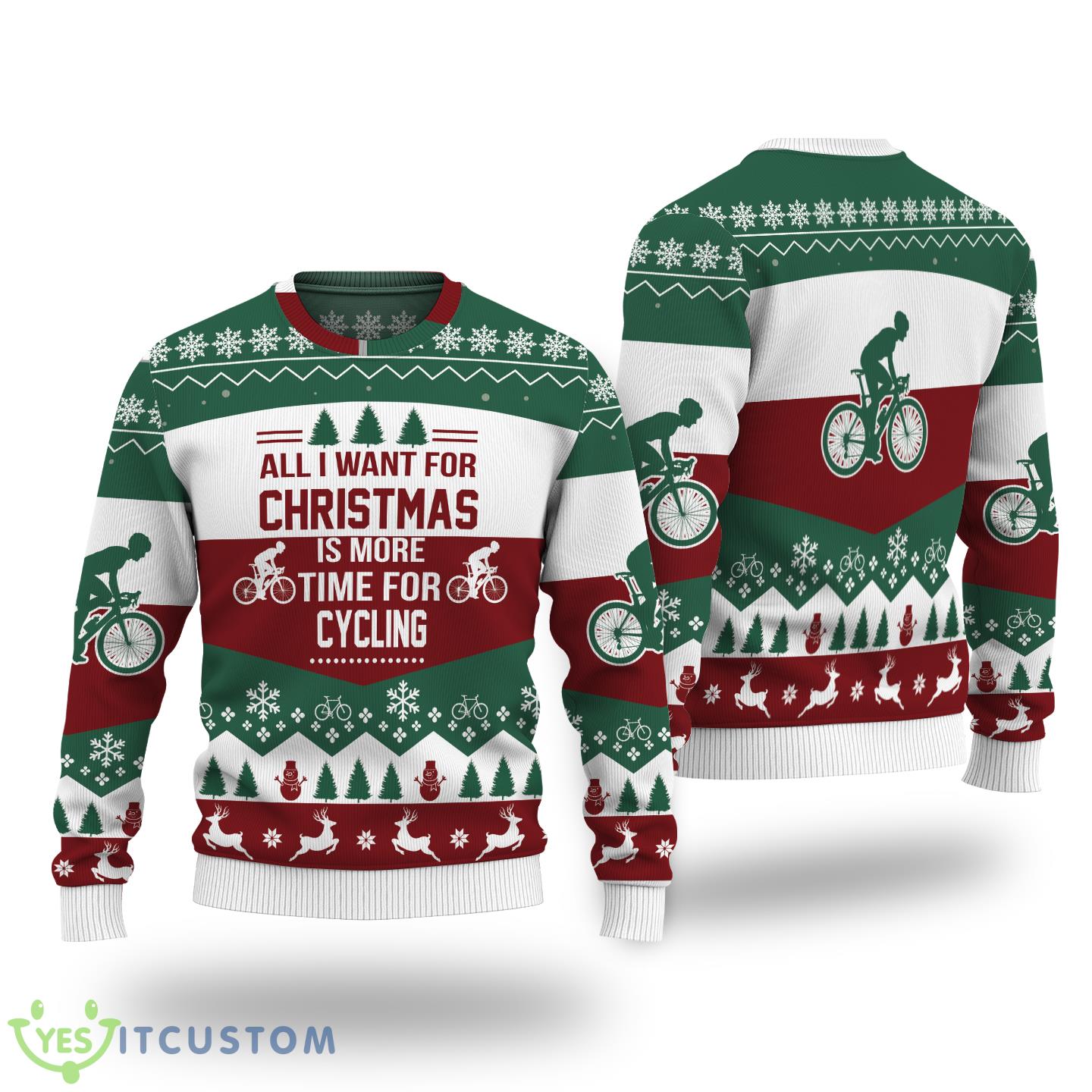 All I Want For Christmas Is Cycling Ugly Christmas Sweater 2 All I Want For Christmas Is Cycling Ugly Christmas Sweater - All I Want For Christmas Is Cycling Ugly Christmas Sweater