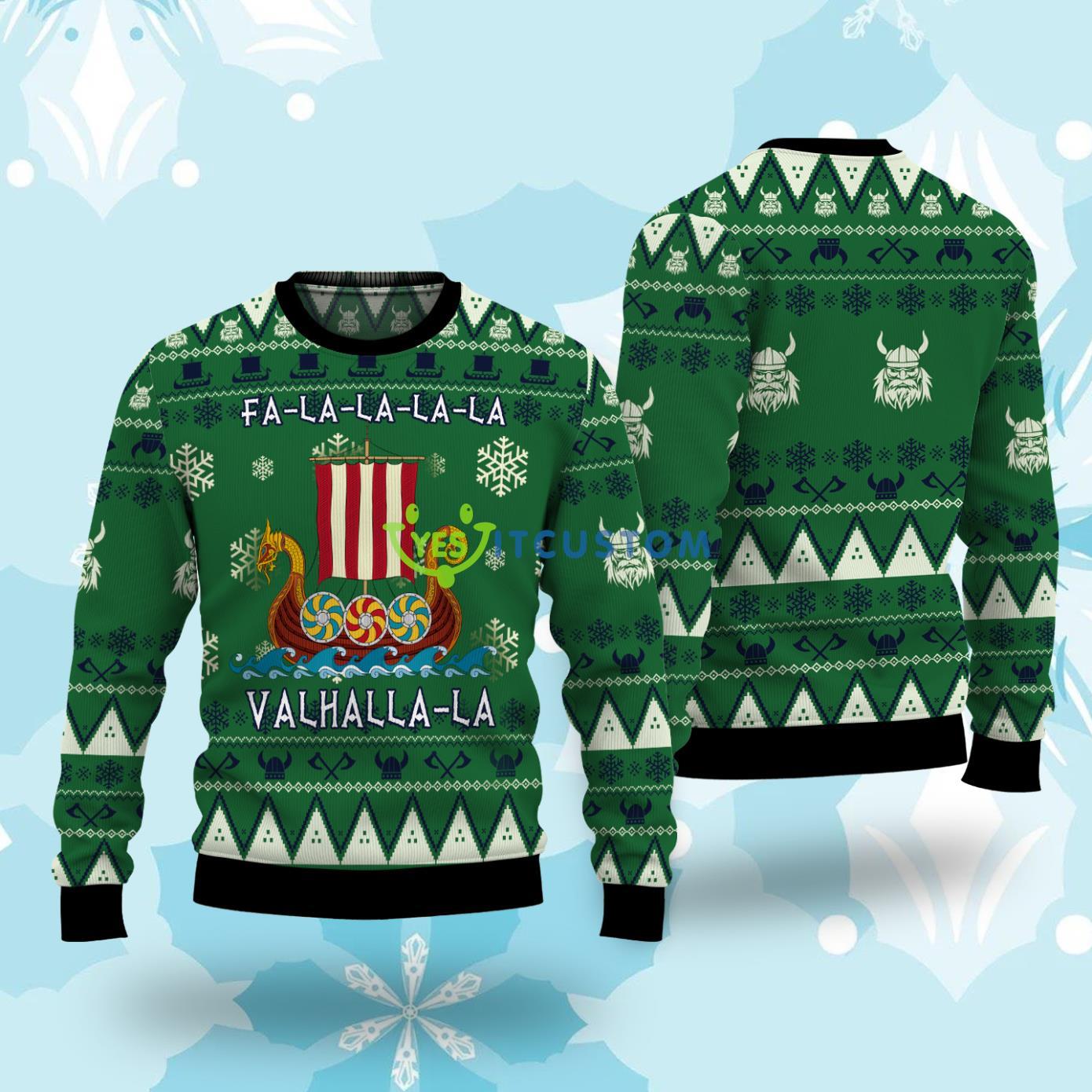 Amazing Viking Falalalala Ugly Christmas Sweater 3 Amazing Viking Falalalala Ugly Christmas Sweater Product Photo 1