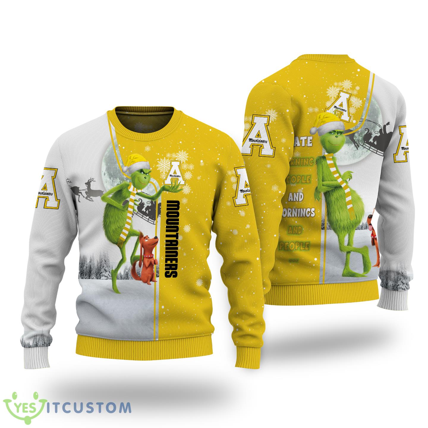 Appalachian State Mountaineers Funny Grinch I Hate Morning People Ugly Christmas Sweater 2 Appalachian State Mountaineers Funny Grinch I Hate Morning People Ugly Christmas Sweater - Appalachian State Mountaineers Funny Grinch I Hate Morning People Ugly Christmas Sweater mk