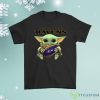 Baby Yoda Loves The Baltimore Ravens Star Wars Shirt Product Photo 1