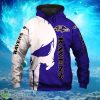 Baltimore Ravens White Skull Purple Background Hoodies Full Over Print Product Photo 1