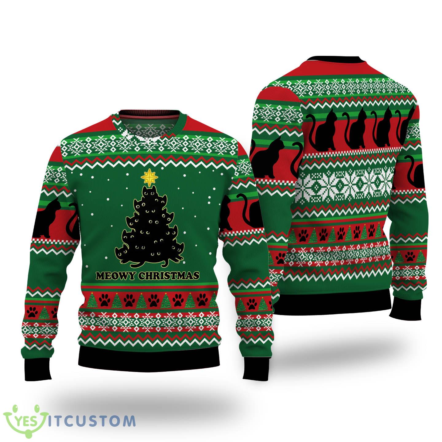 Black Cat Meowy Christmas Tree Christmas Gift Ugly Christmas Sweater 2 Black Cat Meowy Christmas Tree Christmas Gift Ugly Christmas Sweater - Black Cat Meowy Christmas Tree Christmas Gift Ugly Christmas Sweater