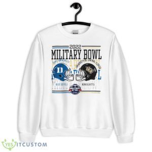 blue Devils vs UFC Knights 2022 military bowl dueling helmets shirt - Unisex Heavy Blend Crewneck Sweatshirt
