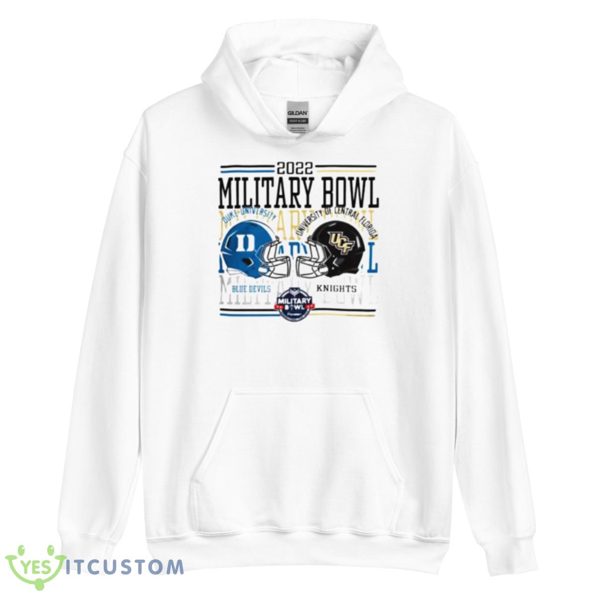 blue Devils vs UFC Knights 2022 military bowl dueling helmets shirt 6 blue Devils vs UFC Knights 2022 military bowl dueling helmets shirt - Unisex Heavy Blend Hooded Sweatshirt