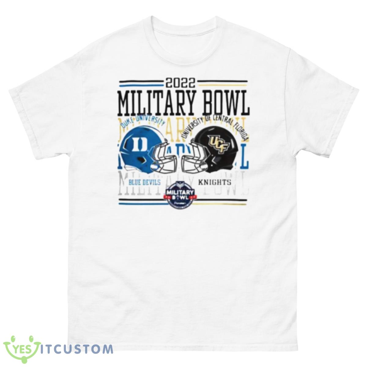 blue Devils vs UFC Knights 2022 military bowl dueling helmets shirt 5 blue Devils vs UFC Knights 2022 military bowl dueling helmets shirt - 500 Men’s Classic Tee Gildan