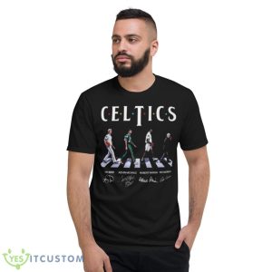 Boston Celtics Team Football Abbey Road Signatures shirt - Short Sleeve T-Shirt