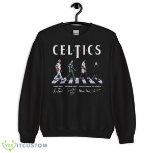 Boston Celtics Team Football Abbey Road Signatures shirt - Unisex Crewneck Sweatshirt