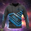 Carolina Panthers Black Zip Up Hoodies Full Over Print Product Photo 1