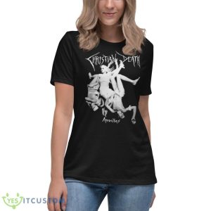 Christian Death Atrocities shirt 21 Christian Death Atrocities shirt - Women's Relaxed Short Sleeve Jersey Tee