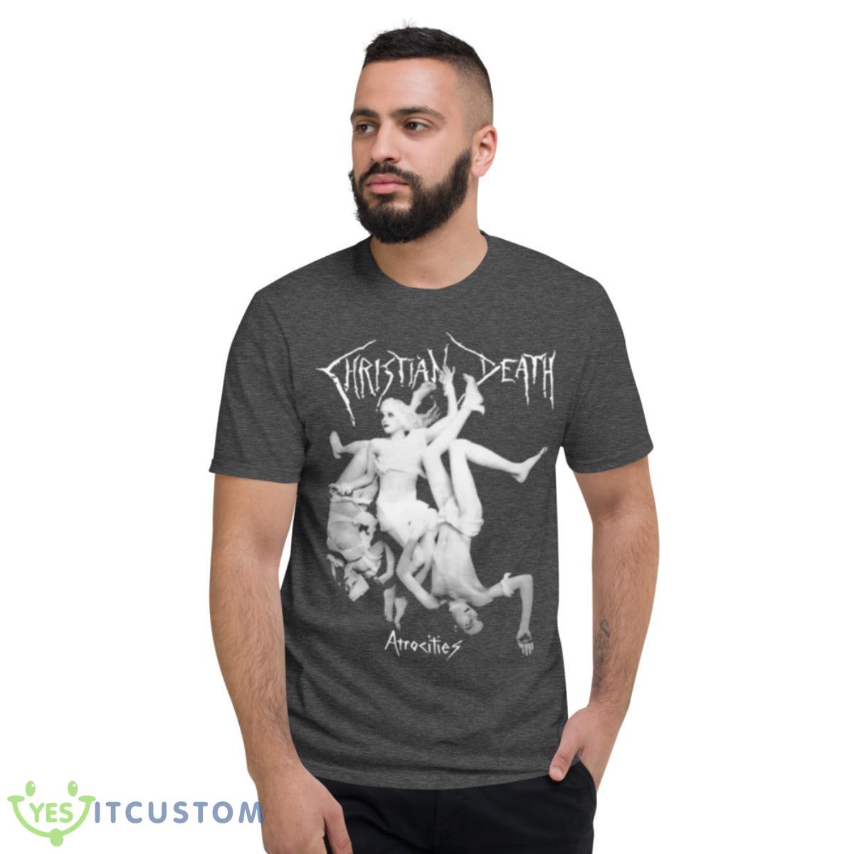 Christian Death Atrocities shirt 3 Christian Death Atrocities shirt - Short Sleeve T-Shirt-1