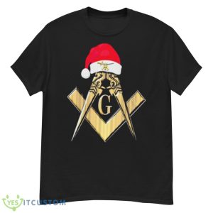 Christmas Santa Hat Red Holiday Square Compas Shirt Product Photo 2