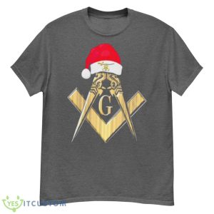 Christmas Santa Hat Red Holiday Square Compas Shirt Product Photo 1