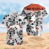 Cincinnati Bengals Logo White Hawaiian Shirt Full Over Print Product Photo 1