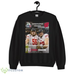 Congratulations Wisconsin 2022 Guaranteed Rate Bowl Champs shirt - Unisex Crewneck Sweatshirt
