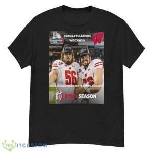 Congratulations Wisconsin 2022 Guaranteed Rate Bowl Champs shirt - G500 Men’s Classic T-Shirt