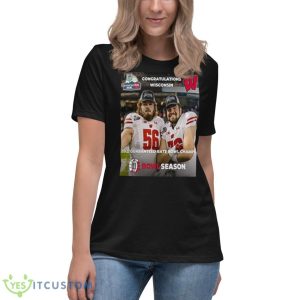 Congratulations Wisconsin 2022 Guaranteed Rate Bowl Champs shirt - Women's Relaxed Short Sleeve Jersey Tee