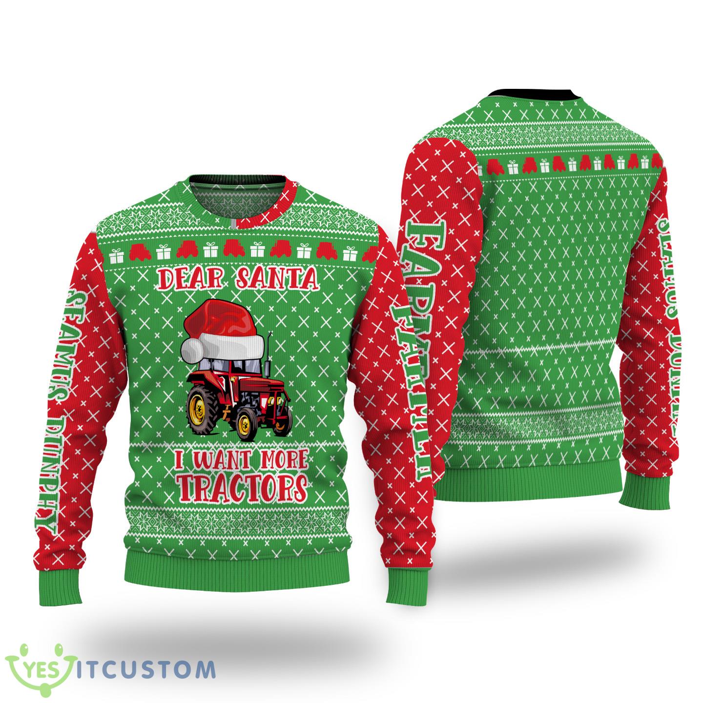 Dear Santa I Want More Tractors Red Personalized Name Farmer Sweater 2 Dear Santa I Want More Tractors Red Personalized Name Farmer Sweater - Dear Santa I Want More Tractors Red Personalized Name Farmer Sweater
