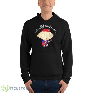 Family Guy Stewie As Angus Young AC DC Shirt - Unisex Fleece Pullover Hoodie