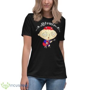 Family Guy Stewie As Angus Young AC DC Shirt - Women's Relaxed Short Sleeve Jersey Tee