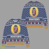 Foster's Beer Logo Snowflake Pattern Ugly Christmas Sweater Product Photo 1