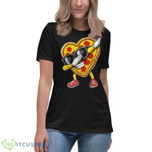Funny Dabbing Pizza Valentine’s Day Pizza Heart Lover Shirt 11 Funny Dabbing Pizza Valentine’s Day Pizza Heart Lover Shirt - Women's Relaxed Short Sleeve Jersey Tee