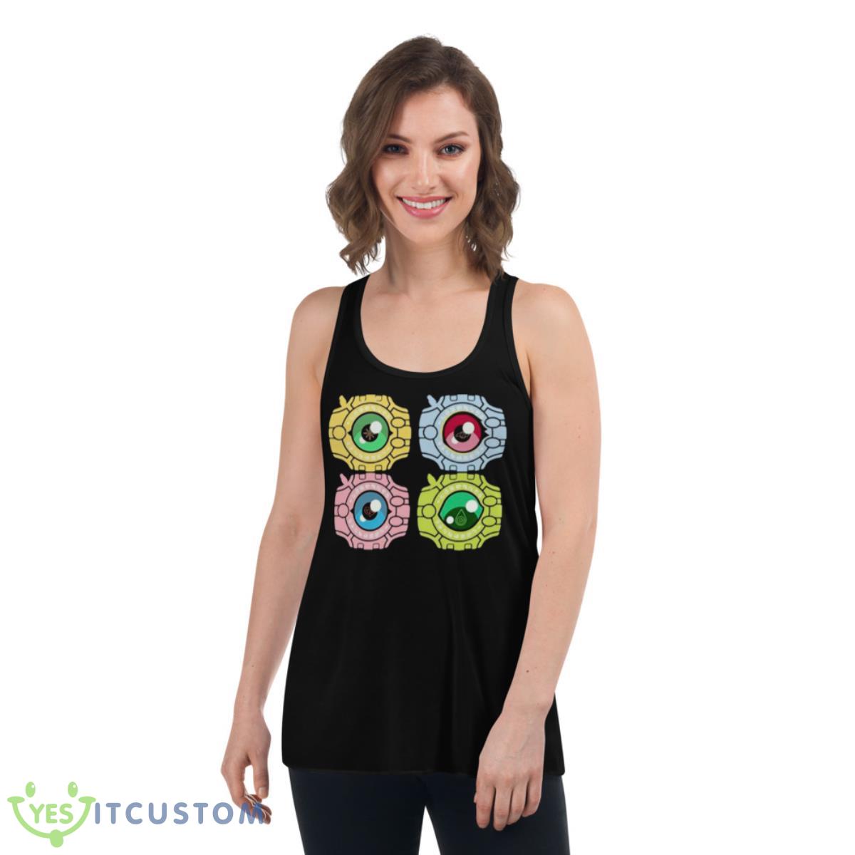 Funny Digivice Symbols Digimon shirt 5 Funny Digivice Symbols Digimon shirt - Women's Flowy Racerback Tank