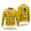 Golden State Warriors Snoopy Christmas Light Woodstock Snoopy Ugly Christmas Sweater Product Photo 1