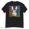 Happy Easter Day Cute Bunny Rabbit Face Tie Dye Glasses Girl Shirt - G500 Men’s Classic T-Shirt