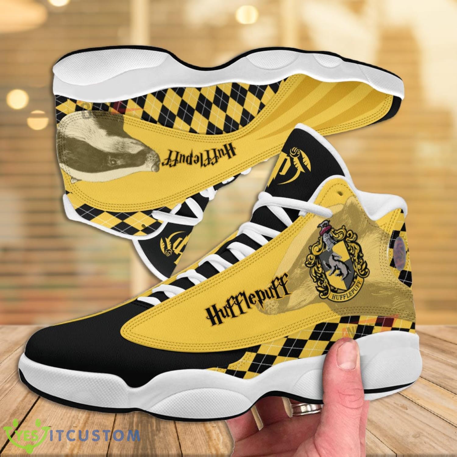 Harry Potter Hufflepuff Yellow Air Jordan 13 Sneakers 3 Harry Potter Hufflepuff Yellow Air Jordan 13 Sneakers Product Photo 3