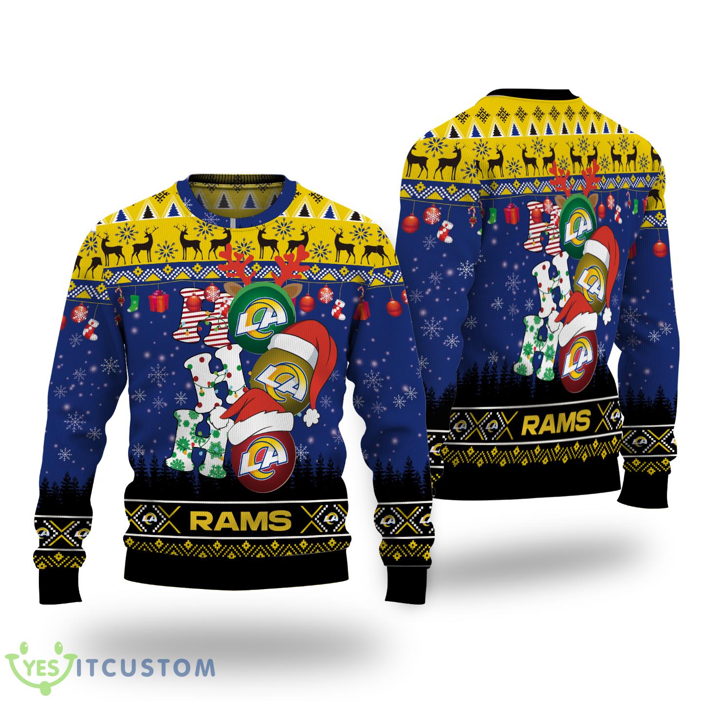 Ho Ho Ho Rams Fans Funny Gift Ugly Christmas Sweater 3 Ho Ho Ho Rams Fans Funny Gift Ugly Christmas Sweater - Ho Ho Ho Rams Fans Funny Gift Ugly Christmas Sweater