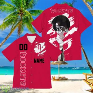 Houston Rockets Sports American Football Hawaiian Shirt Custom Name & Number Product Photo 1