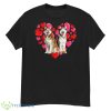 Husky Couple Valentine Heart Funny Valentines Day Dog T Shirt - G500 Men’s Classic T-Shirt