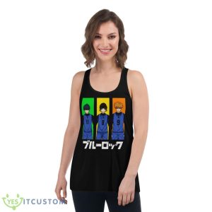 Isagi Bachira Kunigami Bluelock shirt 10 Isagi Bachira Kunigami Bluelock shirt - Women's Flowy Racerback Tank