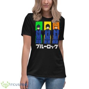 Isagi Bachira Kunigami Bluelock shirt 11 Isagi Bachira Kunigami Bluelock shirt - Women's Relaxed Short Sleeve Jersey Tee