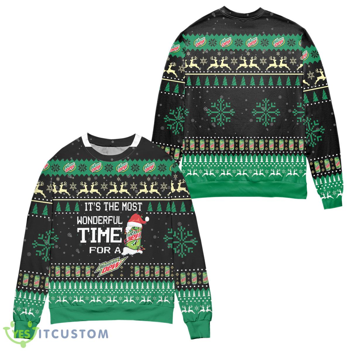 It's The Most Wonderful Time For A Mountain Dew Ugly Christmas Sweater 3 its the most wonderful time for a mountain dew ugly christmas sweater