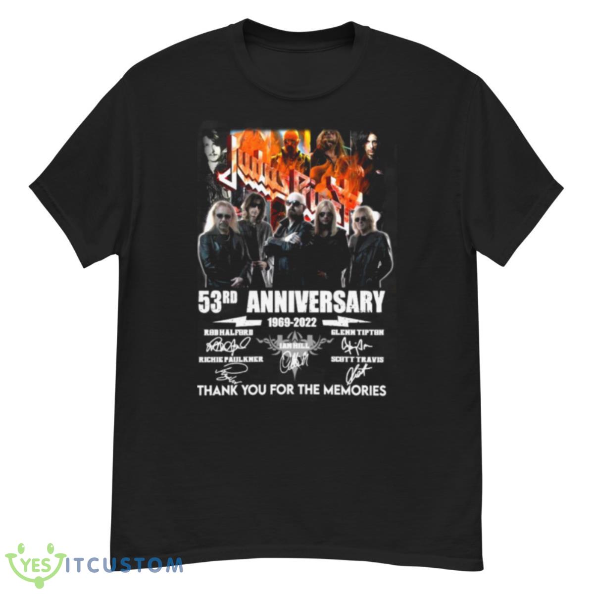 Judas Priest 53rd anniversary 1969 2022 thank you for the memories signatures shirt 12 Judas Priest 53rd anniversary 1969 2022 thank you for the memories signatures shirt - G500 Men’s Classic T-Shirt