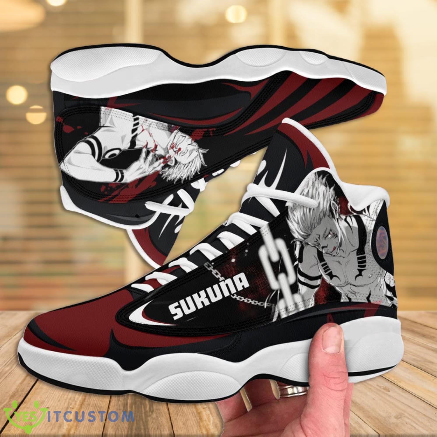 Jujutsu Kaisen Yuji Itadori X Sukana Air Jordan 13 Anime Shoes Gift For Fans 10 Jujutsu Kaisen Yuji Itadori X Sukana Air Jordan 13 Anime Shoes Gift For Fans Product Photo 3