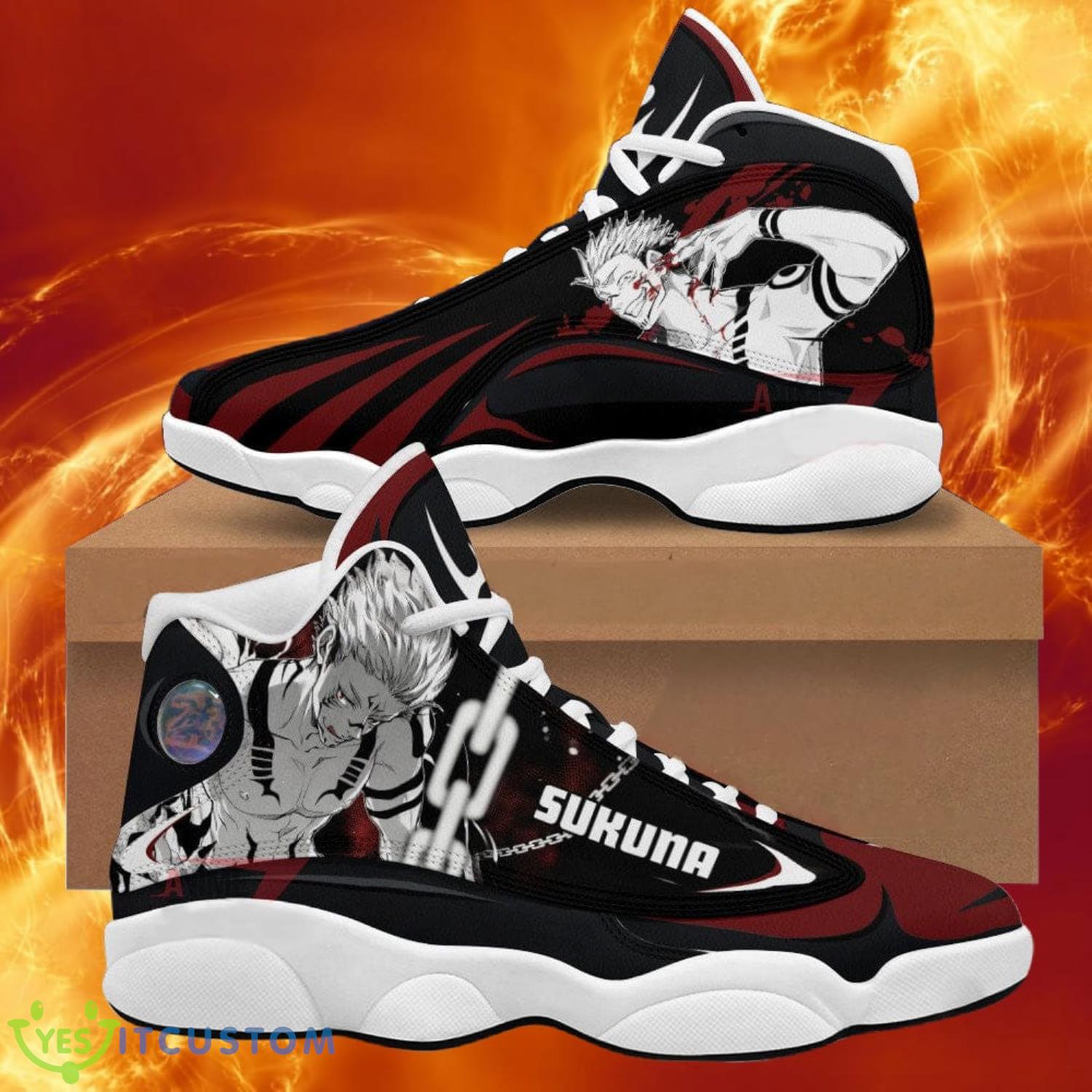 Jujutsu Kaisen Yuji Itadori X Sukana Air Jordan 13 Anime Shoes Gift For Fans 9 Jujutsu Kaisen Yuji Itadori X Sukana Air Jordan 13 Anime Shoes Gift For Fans Product Photo 1