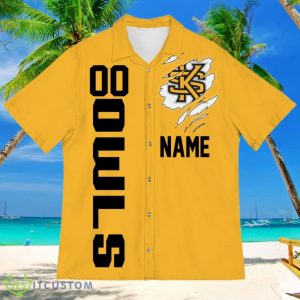 Kennesaw State Owls Sports American Football Hawaiian Shirt Custom Name & Number 4 Kennesaw State Owls Sports American Football Hawaiian Shirt Custom Name & Number Product Photo 2