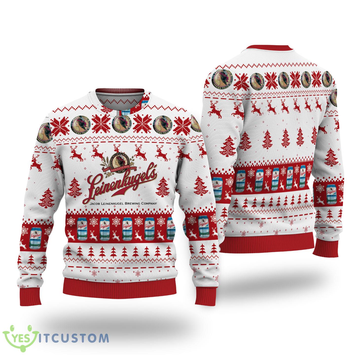 Leinenkugel's Reindeer Pattern Ugly Christmas Sweater For Men And Women 3 leinenkugels reindeer pattern ugly christmas sweater for men and women