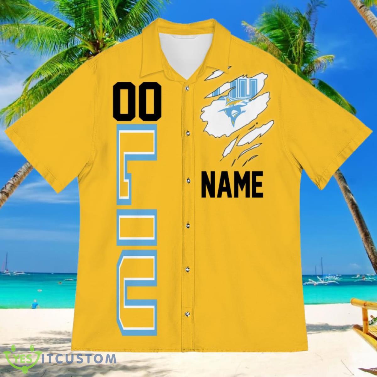 LIU Brooklyn Blackbirds Sports American Football Hawaiian Shirt Custom Name & Number 5 LIU Brooklyn Blackbirds Sports American Football Hawaiian Shirt Custom Name & Number Product Photo 2