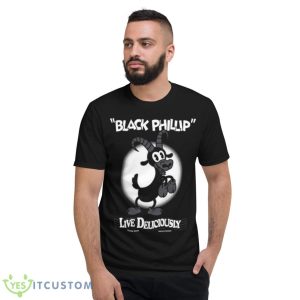 Live Deliciously Vintage Cartoon Black Phillip Shirt - Short Sleeve T-Shirt