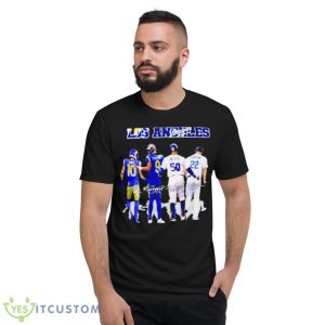 Los angles rams and los angeles Dodgers kupp stafford betts and kershaw signatures T shirt - Short Sleeve T-Shirt