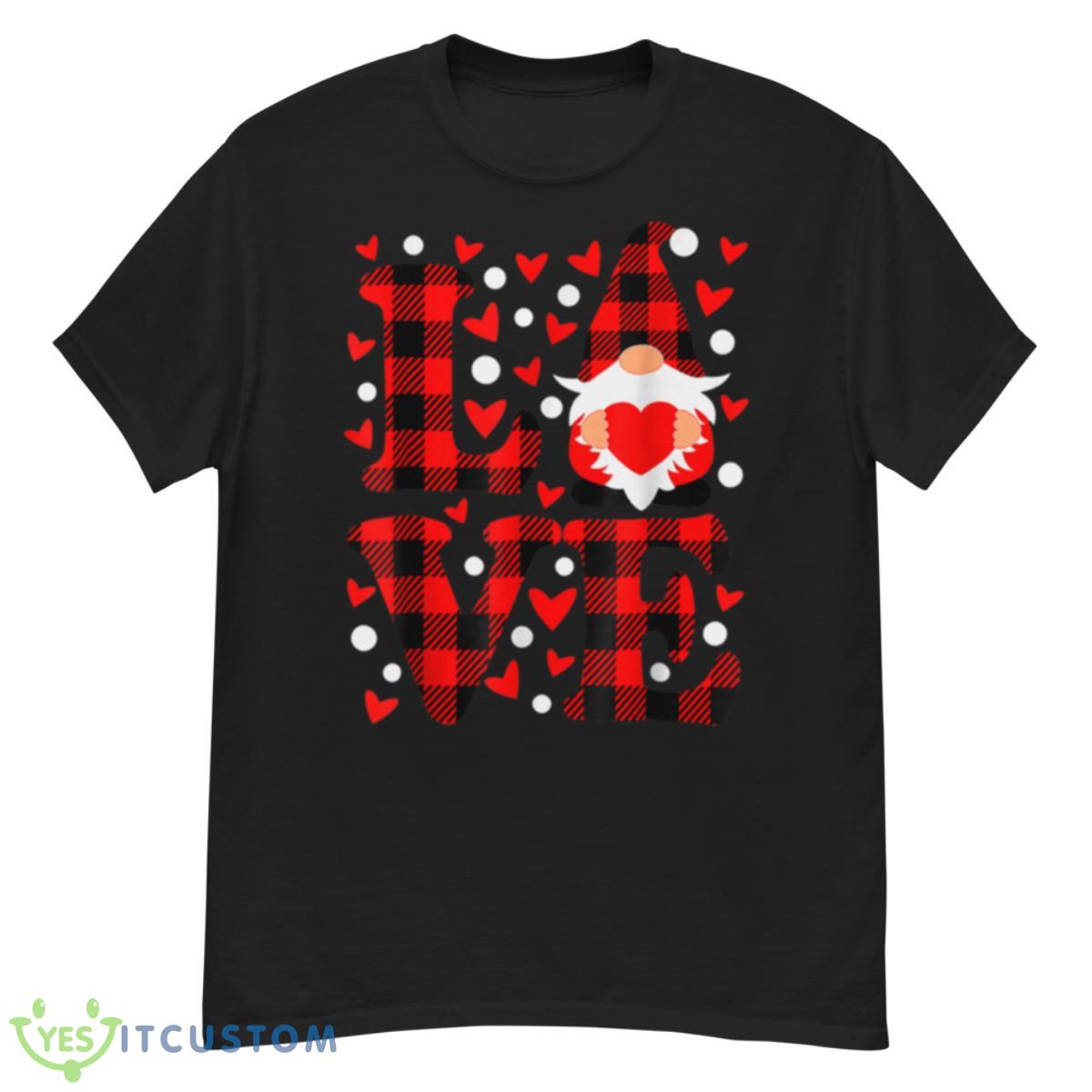Love Gnome Holding Heart Plaid Funny Couple Valentines Day T Shirt 12 Love Gnome Holding Heart Plaid Funny Couple Valentines Day T Shirt - G500 Men’s Classic T-Shirt