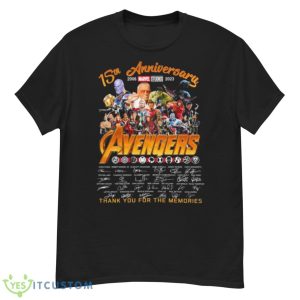 Marvel Studios Avengers 15th Anniversary 2008 2023 Thank You For The Memories Signatures Shirt - G500 Men’s Classic T-Shirt