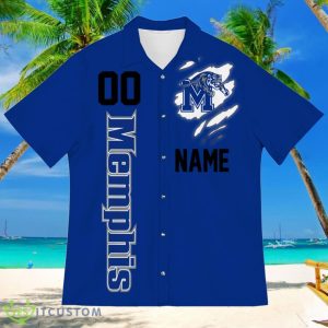 Memphis Tigers Sports American Football Hawaiian Shirt Custom Name & Number Product Photo 2