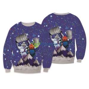 Merry Christmas Bumble Keg Party All Over Printed 3D Sweater Product Photo 2